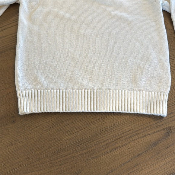 Tommy Hilfiger Kids‎ V-Neck Logo Off White Color Warm Winter Sweater Medium 8-10 - Picture 9 of 9